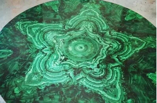 Tavolo centrale gioco pietra malachite casuale rotondo 36" piano moderno bar caffè scrivania - Foto 4 di 7