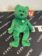 ✨Ty Beanie Baby ✨💚Erin The Bear 1997 Retired Plush Toy rare with tag errors 2