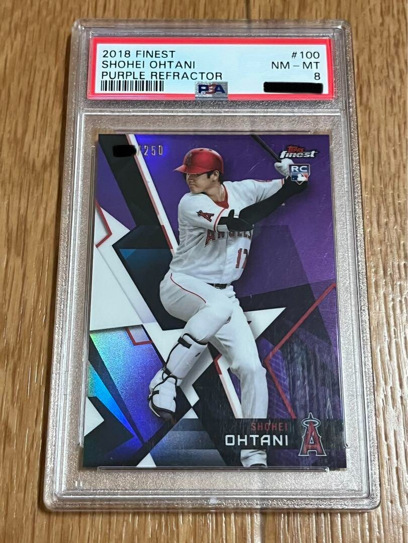 2018 Finest Ohtani Purple Ref RC /250 大谷 2018 Topps Finest - Shohei Ohtani #100 Purple Refractor /250