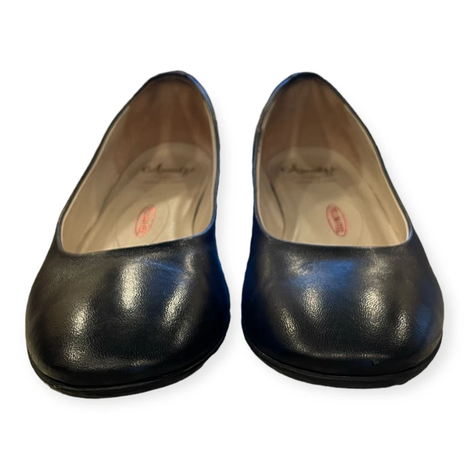 Amalfi by Rangioni Women 10.5 SS Pump Record Slip On Leather Made In Italy Black - Image 3 of 4