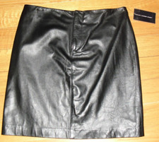 Ralph Lauren Sport Womens Leather Skirt Black Size 8 Y2K Vintage NEW WITH TAGS 