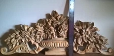 John Henry Belter Baroque Style 32" Wall Art Architectural Flower Urn Sculpture