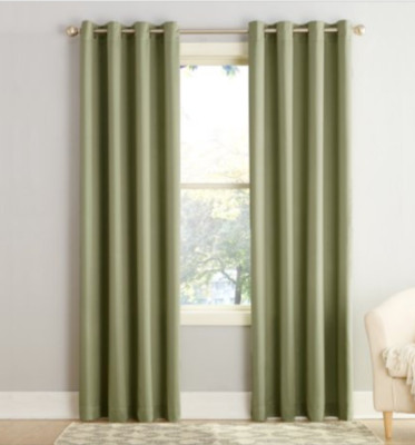 Sun Zero Madison Room Darkening Grommet Curtain Panel 54 X84 Sage Green