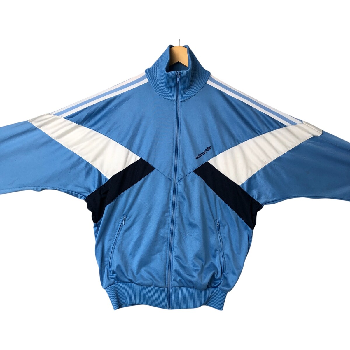 Vintage 80s-90'S adidas track jacket, men's size L