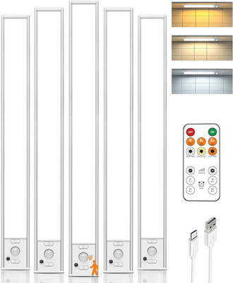 Wireless 16'' Under Cabinet Motion Sensor Lights with Remote - 5 Pack
