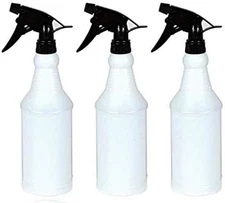 Empty Plastic Spray Bottle 32 Ounce, Professional Chemical Resistant with Black 