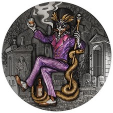 2025 Cameroon Baron Samedi 2 oz Silver Antiqued Digital Printed High Relief Coin 105.63 per troy oz