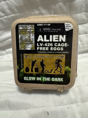 Neca Alien LV-426 Cage Free Facehugger Egg Carton Glow In The Dark