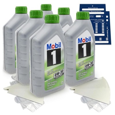 6 Liter Mobil 1 ESP LV 0W-30 Motoröl API SN SL ACEA A5 B5 C2 VOLVO 95200377 MB
