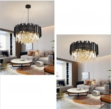 Crystal Lamp Round Pendant Light,Hanging Lamp for Corridor,Balcony,Porch