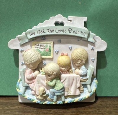 Enesco Precious Moments Wall Plaque ''We Ask The Lords Blessing''