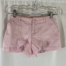 Polo Ralph Lauren Chino Shorts Girls 8 Pink Flat Front 100 Cotton 2" Inseam