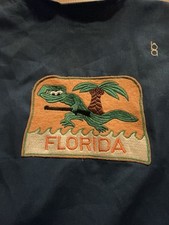 Vintage Bob Allen Hunting Vest Sz L Florida Patch Indian Gators
