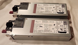 Lot of 2 HPE P39385 800W Platinum Plus Power Supply 100V-240V AC PSU 865412-002