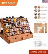 Wooden Craft Paint Storage Rack with 58 Holes for Paint Bottles - Hand Craft ...