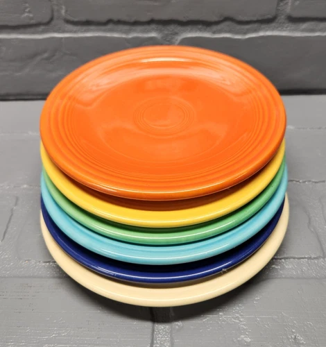 Vintage FIESTA 6" Bread & Butter Plates - Six Original Colors!