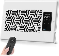 AITECAC 4” x 10” Exhaust Fan Thermostat Control LCD Quiet Register Booster Fan