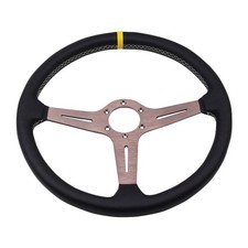 380mm Steering Wheel Deep Corn Perforated Leather Classic Wheel Universal 15inch
