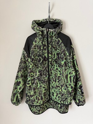 Acne Studios Odovo Coated Soft Teddy Jacket - Size 46 - Green Black - NEW