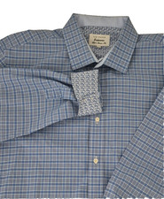 Ted Baker Endurance Shirt Mens 17 Blue Plaid Button Up Classic Fit Long Sleeve