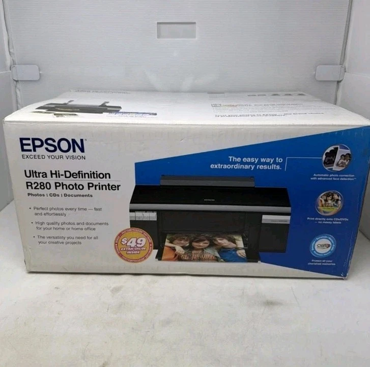 NEW Epson Stylus Photo R280 Ultra Hi-Definition Ink Jet Printer Photos/CD/DVD - Image 2 of 4