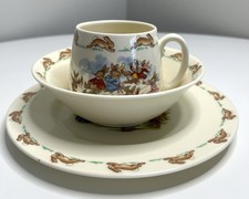ROYAL DOULTON Bunnykins 3 Pc Porcelain Cup Bowl Plate Set Made In England