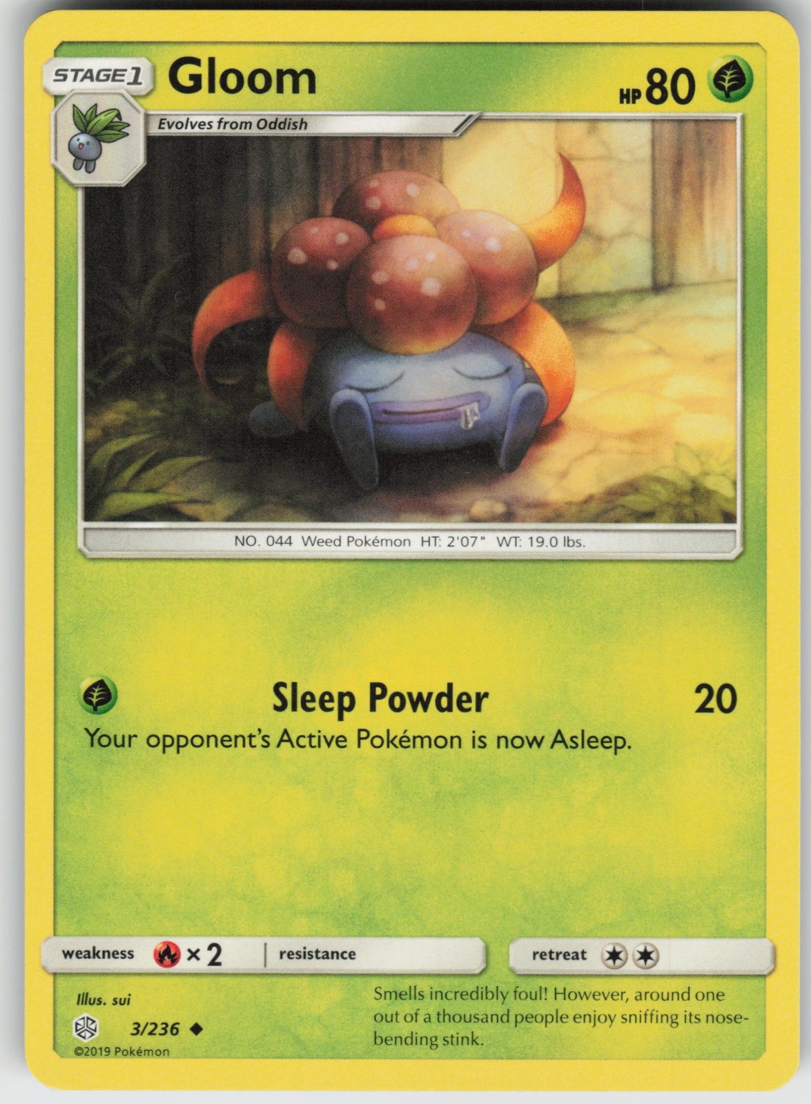 Gloom 3/236 SM - Cosmic Eclipse Pokemon Near Mint NM
