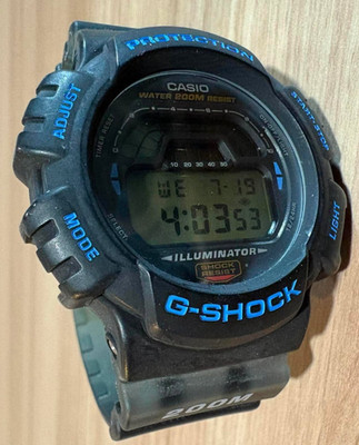 Casio G Shock DW-8700-2V BLUE ILLUMINATOR  1548 VINTAGE WATCH 1996 RARE USED