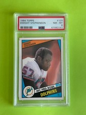 Dwight Stephenson 1984 Topps Rookie Football Card #129 -Miami Dolphins - PSA 8. rookie card picture