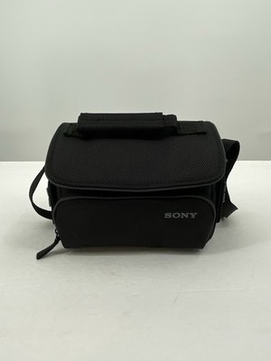 Genuine Sony LCS-U10 Soft Carrying Case Camera Camcorder Black Adjustable Strap