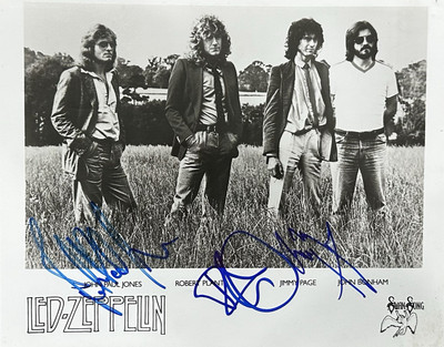 Jimmy Page & Robert Plant (RARE直筆サイン入り) REPRINT - LED