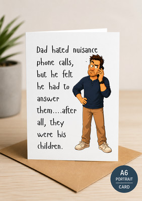 Lustige Papa Karte - Belästigende Telefonate Witzkarte - Humorvolle Vatertagskarte