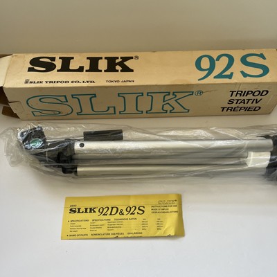 Vtg Slik 92S Compact Camera Tripod W/ Pan Tilt Head Camcorder Photography New