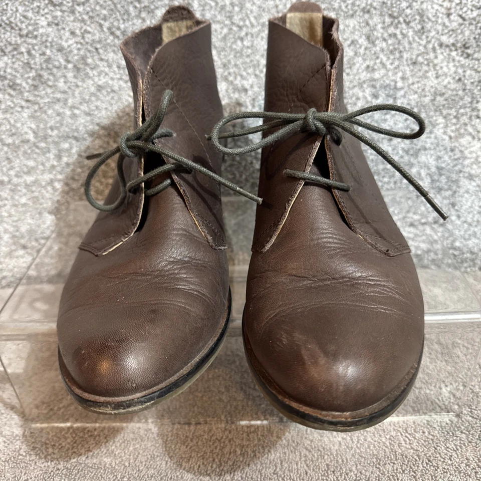 Botas Chukka Latigo Mujer Talla 8M Tobillo Cottagecore Boho Cuero Con Cordones Retro Foto 3 de 4