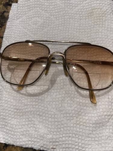 Marchon Jonathan 2 Eyeglasses Frame Men Gold Metal Aviator Full Rim 54-16-135