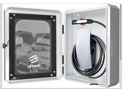 Outdoor EV Charger Enclosure Box for Tesla Gen 3 ChargePoint Lock Weatherproof