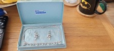 Vintage Diamante Necklace And Earrings Set