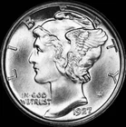 1927-P Mercury Dime, FULL Split Bands, Superb Gem BU++ FSB, RARE This Nice!