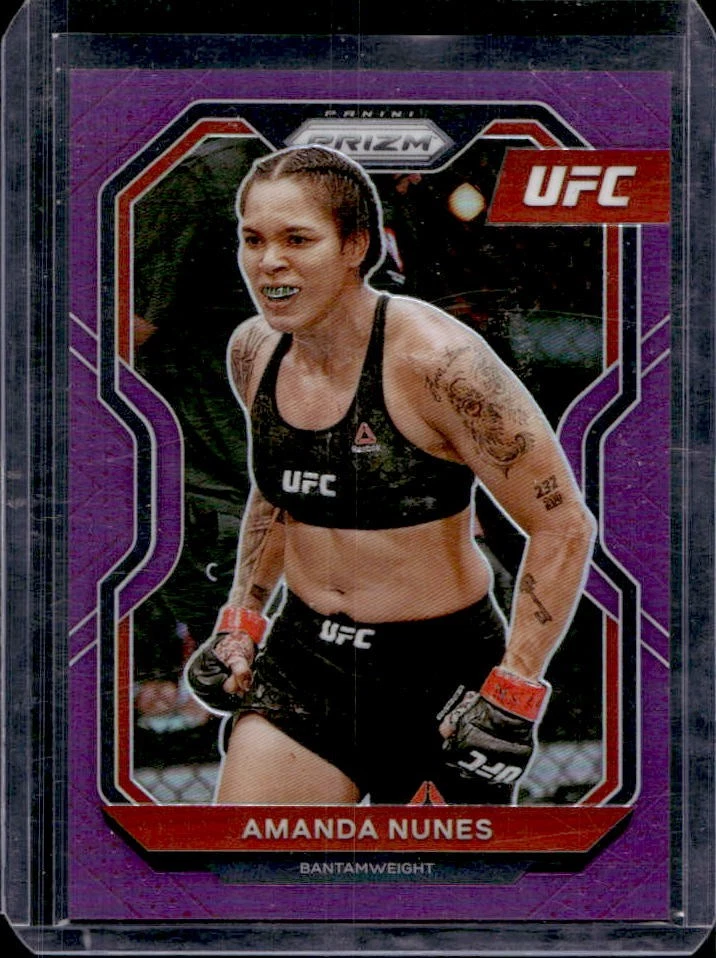 2021 Prizm UFC Amanda Nunes Purple Prizms #/149
