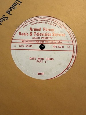Date with Chris RPL-50-8 AFRTS Radio Priority  Transcription Disc