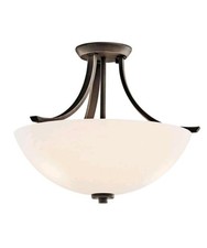 Kichler 3 Light Semi Flush Dark Bronze NEW IN BOX NEVER USED