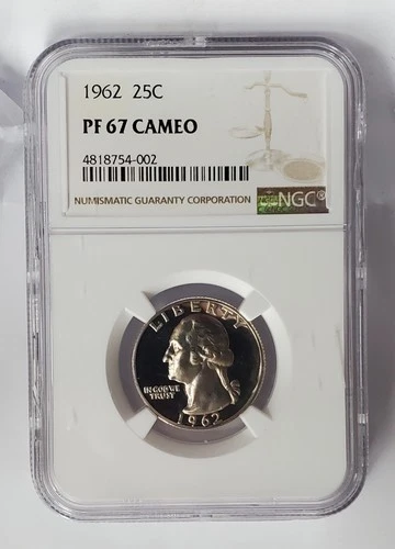 1962 Washington Silver Quarter NGC PF67 Cameo