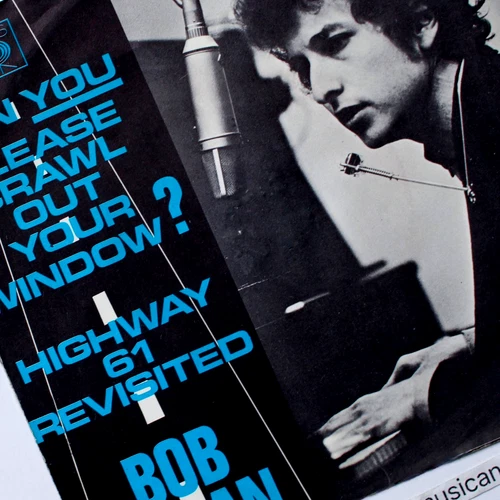RARE COVER ORIGINAL 1966 BOB DYLAN HIGHWAY 61 REVISITED 7" VINYL 45 EX RARE