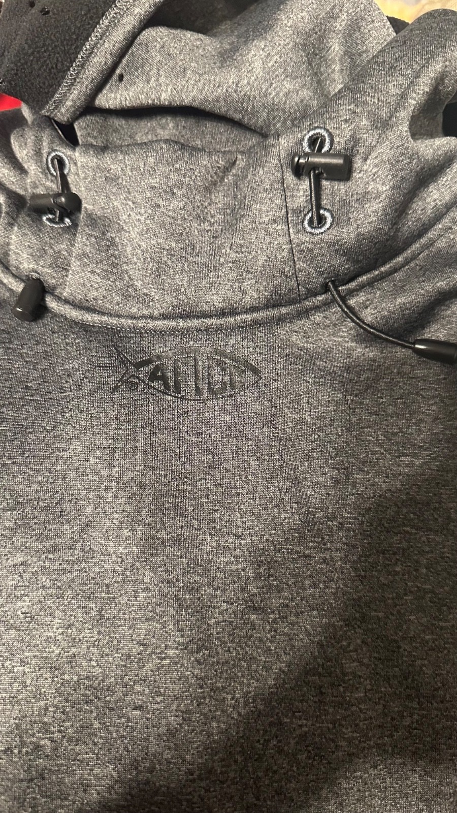 AFTCO Performance Charcoal Gray Pullover Hoodie M… - image 4