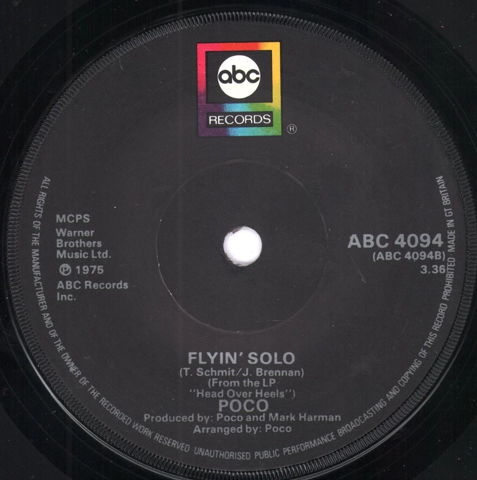 Poco Makin' Love 7" vinyl UK Abc 1975 solid centre label ABC4094 - Image 2 of 2