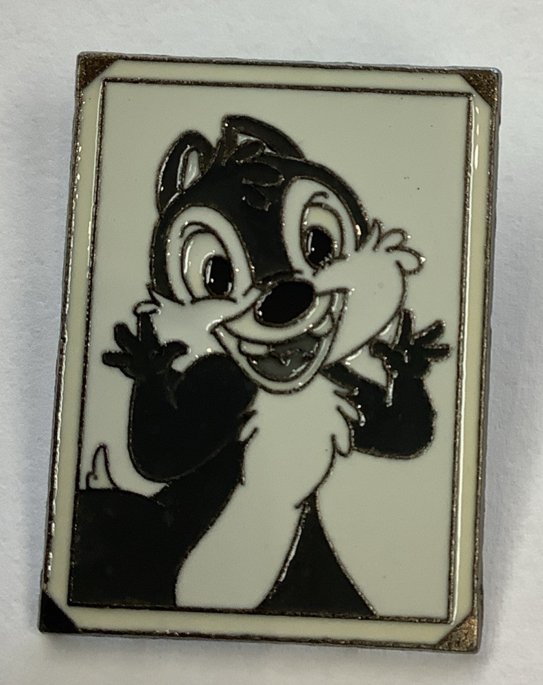 Dale Chip and Dale Black and White Photo Limited Release Disney Lapel Pin