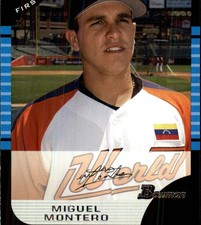 2005 Bowman Draft #137 Miguel Montero FY RC Rookie Card. rookie card picture