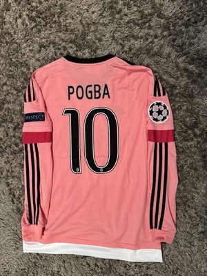 2015/16 Juventus Pink Away Retro Jersey Long Sleeve Pogba #10