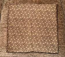 Vintage Floral Fabric  1970s Brown Flower  Leaves Pattern 7.35 Yards