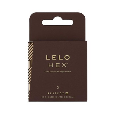 LELO HEX  XL Kondome 3 er Pack revolutionär Wabenstruktur strukturiert Verhütung